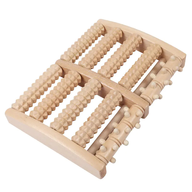 Wooden Large Roller Foot Massage Tool with Engraving