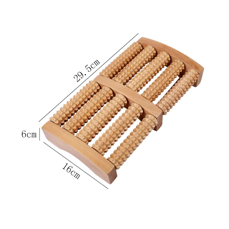 Wooden Large Roller Foot Massage Tool with Engraving